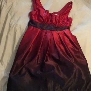 Candie's red brown ombré Silky cocktail dress